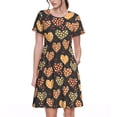 thumbnail image 1 of Disketp Heart para Vestido de Manga Corta para Mujeres, Vestidos de Verano para Mujeres, Casual y Holgado para la Playa, 1 of 6