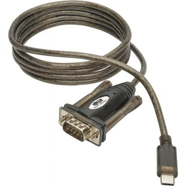 Tripp Lite USB-C to DB9 Serial Adapter Cable, 5' USB 2.0 Type C to RS-232 (M/M), 5 ft. (U209-005-C)