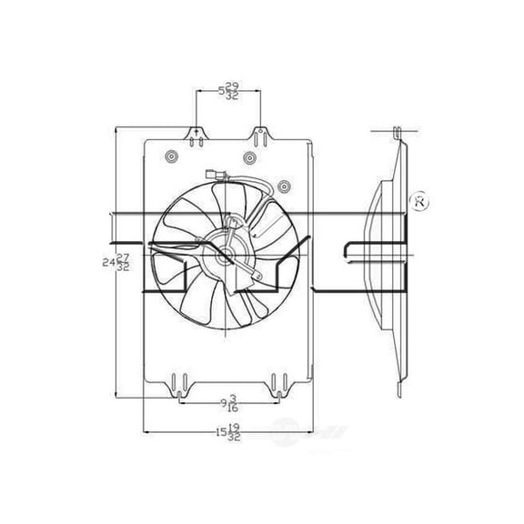 TYC 611060 A/C Condenser Fan Assembly Fits 2007 Honda Ridgeline