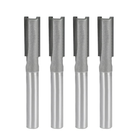 Router Bit 1/4 Shank 5/16" Cutting Diameter 2 Straight Flutes Carbide for Woodworking Carpentry Milling Cutter Tool 4pcs