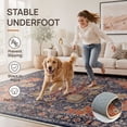 thumbnail image 4 of GENIMO 5'x7' Area Rug for Living Room, Washable Non Slip Soft Vintage Persian Rug for Bedroom Dining Room Home Office, Navy Terracotta, 4 of 10