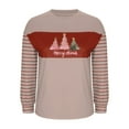 thumbnail image 4 of Neewe Christmas Sweatshirts for Women Striped Long Sleeve Tshirt Cute Xmas Tree Pullover Tops, 4 of 5