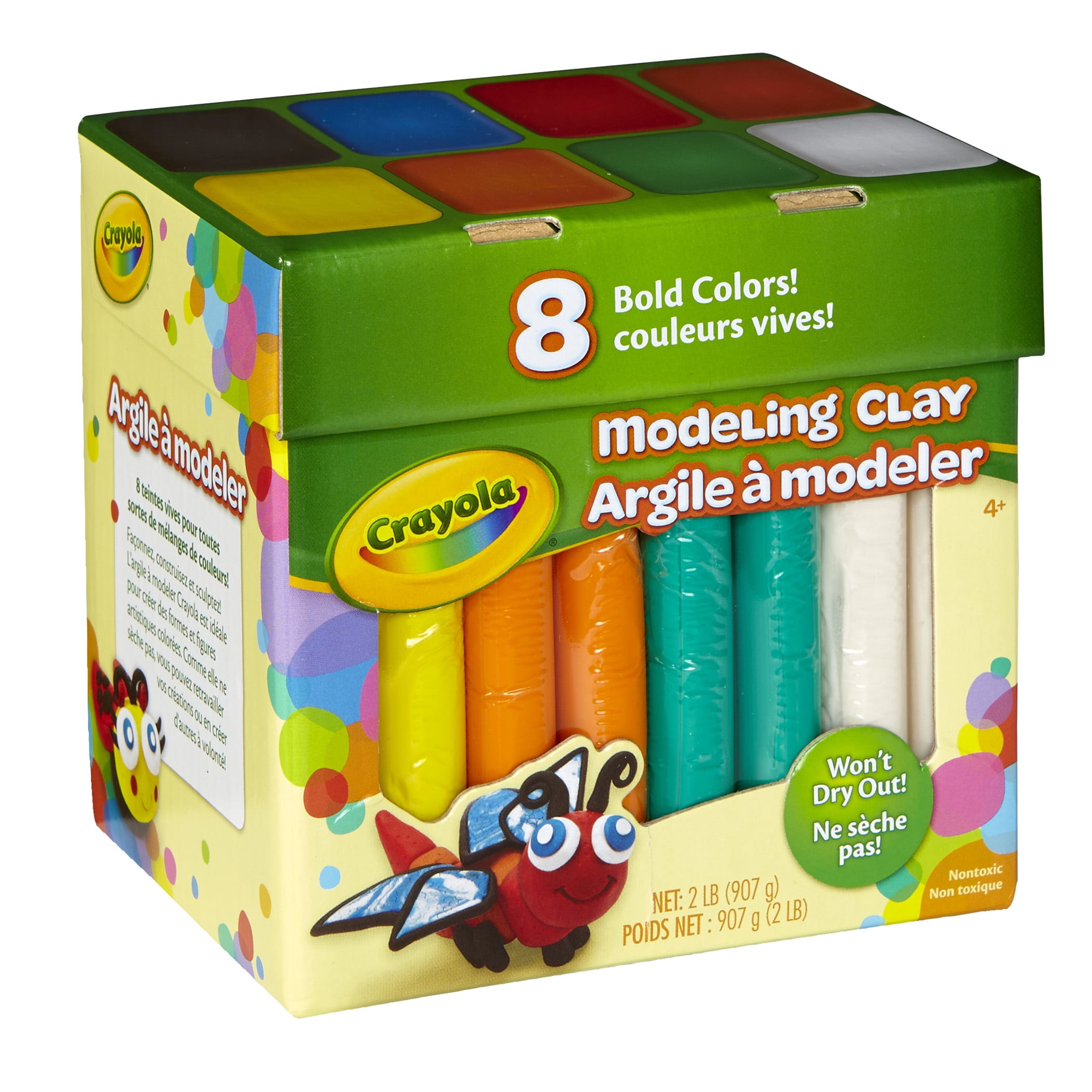 Crayola Modeling Clay, 2 Pounds, Bold Colors, Set of 8