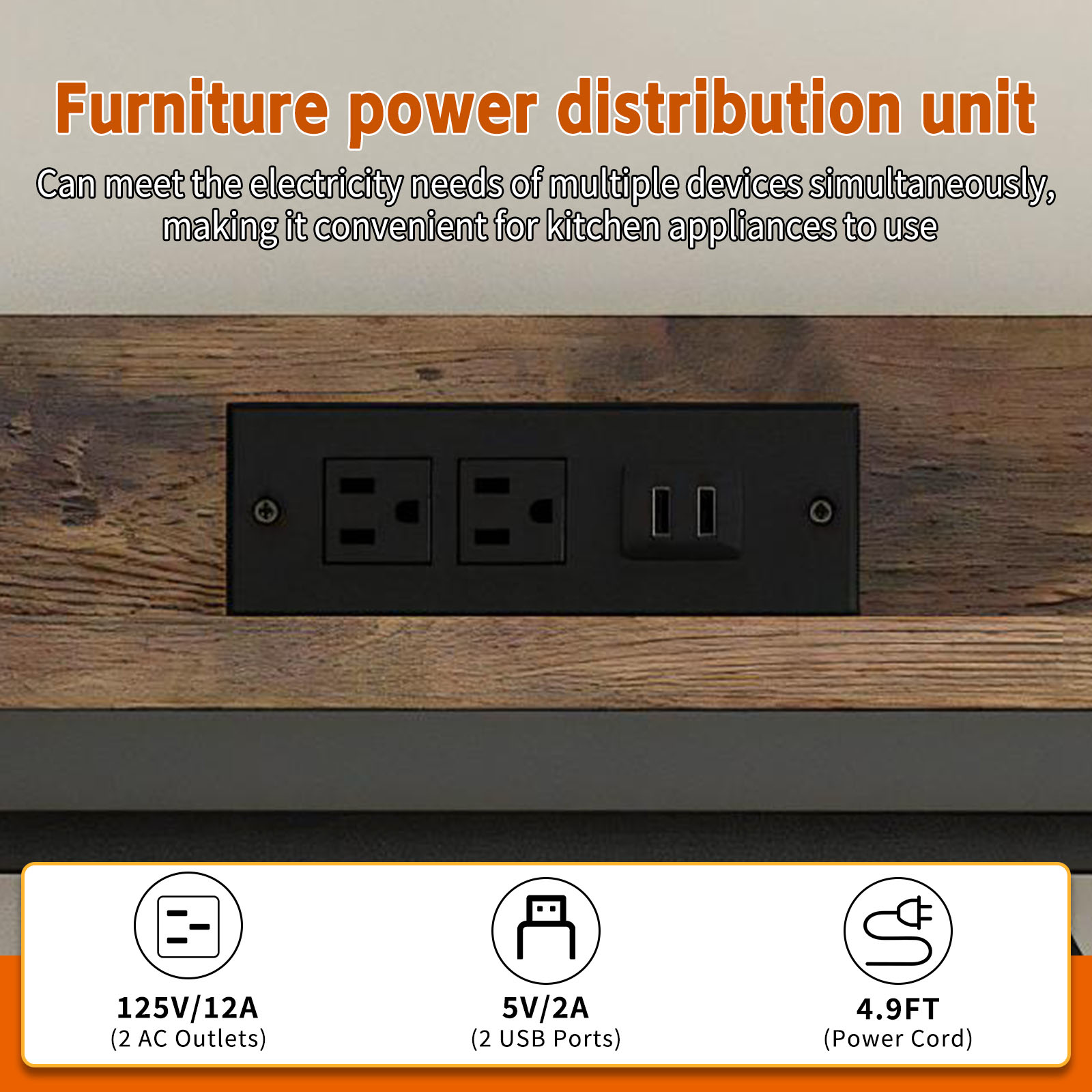 CQSXDA Vintage 4-Tier Mini Fridge Stand in Brown for Storage and Organization - Microwave Oven Stand for Home Office Use