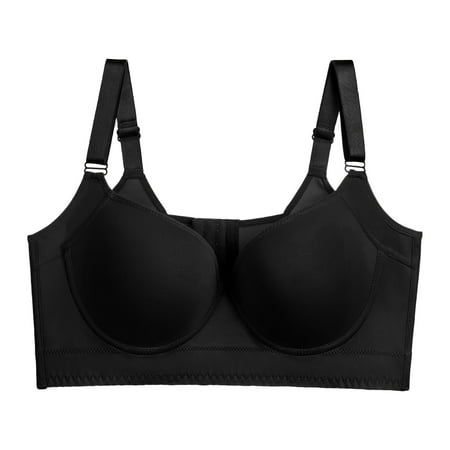 Prolriy Womens Bras Shapedly Bra Shapedly Back Smoothing Bra Hide Back Full Back Coverage Deep Cup Bra  Bras for Women Black7 40G