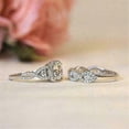 thumbnail image 4 of Women's 2pcs Cubic Zirconia Diamond Stackable Ring Set For Wedding Engagement Party Valentine's Day Anniversary Jewelry Gifts, 4 of 4