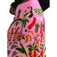 thumbnail image 6 of Women'S Skirt Midi Skirt Tropical Plant Print Pink Zipper A-Line Long Skirts Spring Summer Skirt Floral M, 6 of 9