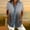 005Gray, variant on Women's Waffle Knit Button Down Shirt Denim Collar Tulip Floral Print Short Sleeve Pocketed Casual Blouse