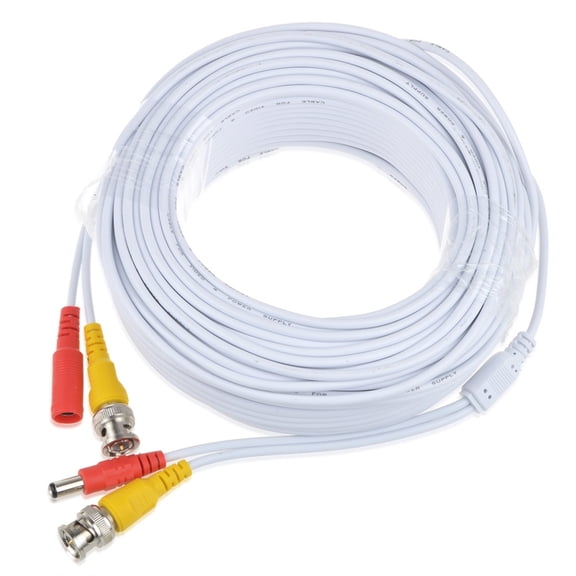 K-MAINS White 150ft BNC Cable Replacement for MC7530 Analog TVL CCTV Bullet Security Camera