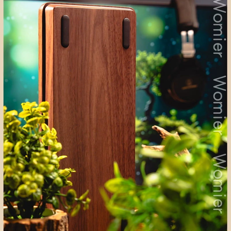 WD75 75% Wooden Keyboard, Real Walnut Shell with Translucent Keycaps, Tri-Mode Wireless RGB Hot Swappable