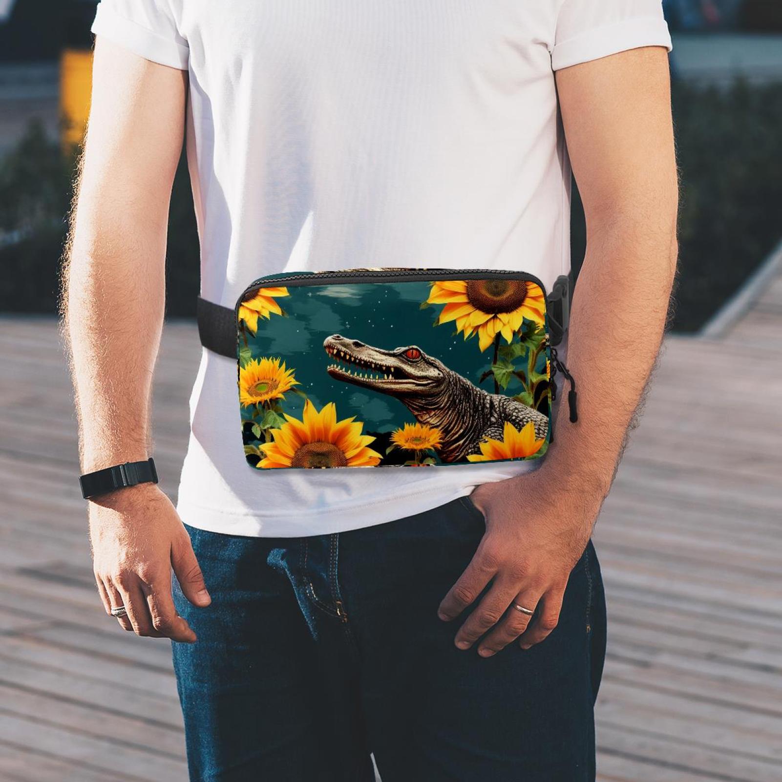 Crocodile star Running Belt Waist Bag Fanny Packs, Lightweight Adjustable with Extension Strap, Unisex