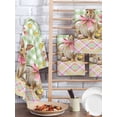 thumbnail image 2 of Easter Bunny Eggs Kitchen Dish Towels for Drying Dishes Set of 3, Spring Tulips Country Rabbits Green Checkered Waffle Weave Microfiber Hand Tea Bathroom Towels Quick Dry & Absorbent Towel 15.7x23.6, 2 of 7