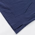 thumbnail image 5 of Men's Cotton Short Sleeve Hooded T-Shirt, Solid Color Casual Tee with Pocket, Button Down Closure, Soft Breathable Fabric, Daily Wear Streetwear Gym Vacation, Beach | Zenithor,Navy L, 5 of 7