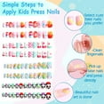 thumbnail image 4 of 6 sets Kids Fake Nails for Girls,Children Fake Nails Full Cover Short Nails for Kids, 4 of 6