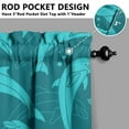 thumbnail image 5 of Kitchen Curtains 36 Inch Short - 3 Panel Set, Shark Whale Dolphin Ocean Theme, Rod Pocket Window Curtain, 100% Polyester for Nautical Farmhouse Kitchen, Easy Wash, 5 of 6