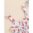 thumbnail image 5 of 4th of July Baby Girl Outfit Sleeveless Ice Cream Popsicle Bubble Romper Bodysuit with Headband Set Cute Summer Clothes, 5 of 7