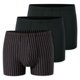 thumbnail image 1 of SCHIESSER Bóxers para hombre, paquete de 3 - «95/5», algodón elástico, lisos/rayados Negro 4XL (XXXX-Large), 1 of 5