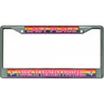 thumbnail image 1 of Fantasy Football I Suck Last Place Rainbow Chrome License Plate Frame, 1 of 1