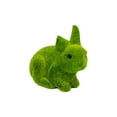 thumbnail image 3 of Easter Green Bunny Figurines Artificial Moss Rabbit for Home Table Decorations Spring Garden Decor, 3 of 5