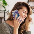 thumbnail image 4 of ELEHOLD Plating Rugged Case For iPhone 15 Slim Marble Pattern Heavy Duty Shockproof Stand Cover, with Shiny Rotating Ring Stand, Purple, 4 of 6