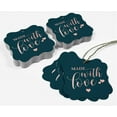 thumbnail image 5 of Inkdotpot Hang Tags Made With Love Wedding Favor Bracket Shape Gift Tags Real Rose Gold Foil Bonbonniere Tag Pack Of 50, 5 of 7