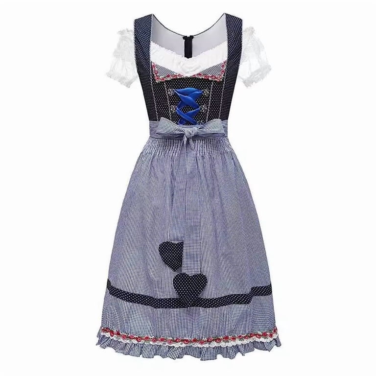 Taylonsss Womens Beer Festival Dress Square Neck Ethnic Folk Style Flowy  Traditional Print Party Outfit - Walmart.com