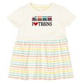 thumbnail image 3 of Inktastic I Love Trains Girls Baby Dress, 3 of 5