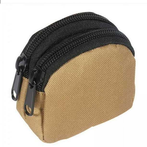 2 Monederos Con Trabilla Para Cinturón, Doble Capa, Impermeable, Multifuncional, Color Caqui