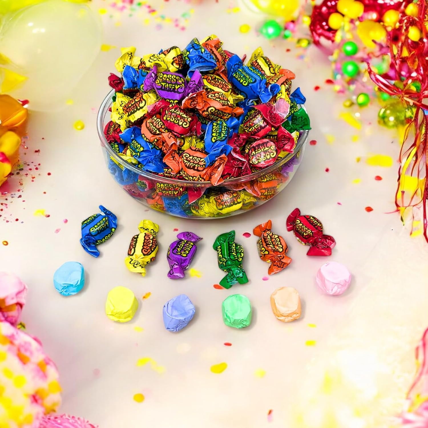 Ultimate Halloween Sour Fruit Chewy Candy Mix – 2lb Bulk Bag – Gluten & Nut Free – Soft Salt Water Chewy Candy – Perfect for Halloween Parties and Treats – Approx. 120 Pieces