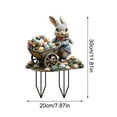 thumbnail image 3 of sruoe Garden Decoration Ground Insert, Fairy Garden Stakes, Garden Statues, Easter Garden Rabbits Decor, Decorative Yard Stakes, Ground Insert Potted, Figurines for Patio Home, 3 of 5