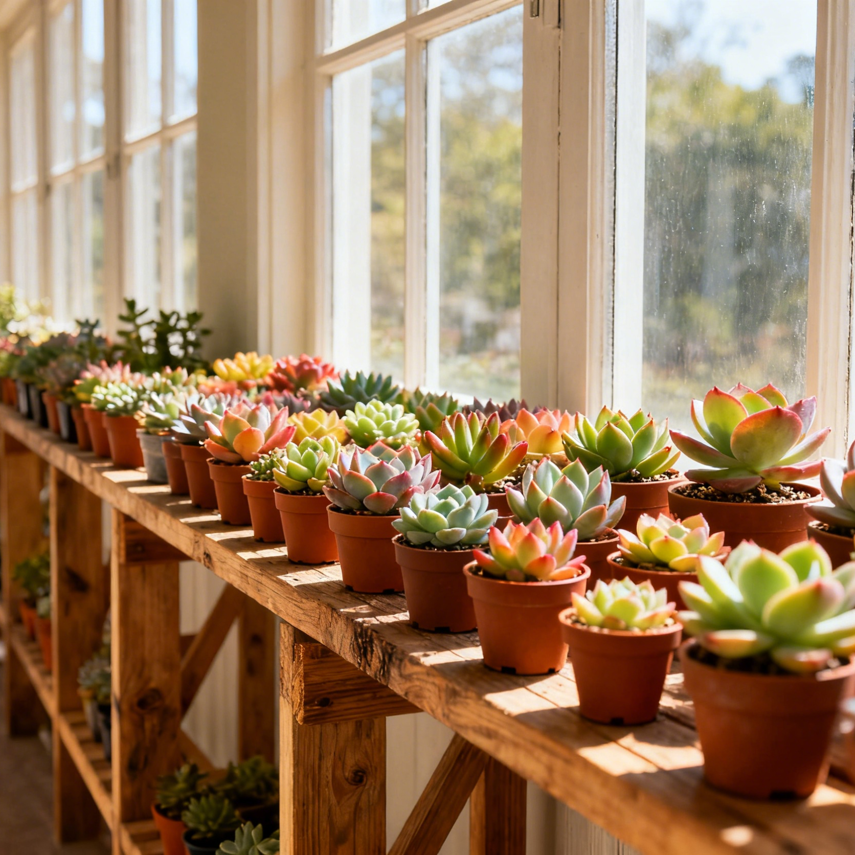 Live Succulent Plants Pack 2" Grow in Pot 12pcs, Partial Sunlight, Easy to Care