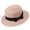 Rose Gold, variant on Women's Straw Boater Sun Hats, Flat Top Wide Brim Sun Hat with Black Bow Ribbon, Foldable Beach Hat for Daily Outdoor