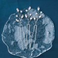 thumbnail image 3 of Bridal Pearl Crystal Hairpins Silver Rhinestone Wedding Hair Pin Tiny Pearl Hair Pins Vintage Pearl Bride Hairpins Decorative Hair Accessories for Women and Girls Headdress Pack of 3 (Silver), 3 of 5