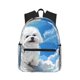 thumbnail image 1 of Disketp Cute Cloud Bichon Frise Mochila Ligera Clásica con Múltiples Bolsillos, Mochila Casual para Hombre y Mujer, Ideal para Escuela, Trabajo y Viajes, 1 of 6