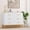 White, variant on 6 Drawer Dresser, Wide Chest of Drawers with 6 Drawers, Large Storage Cabinet with Metal Base and Metal Handles, Modern Design Dresser for Bedroom, Living Room, Porch