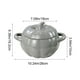 thumbnail image 3 of Cuenco de sopa de cerámica con tapa 1800ML en forma de calabaza | Cuenco de fideos de doble oreja | Seguro para microondas y hornos | Plato para servir en casa duradero | Blanco, negro, naranja, 3 of 6