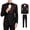 Red, variant on Men's Double Breasted Suit Set, Gold Foil Metallic Print for Wedding Prom Party
