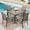 42" x 42" Patio Table, variant on MF Studio 5-Piece Outdoor Patio Dining Set, 37" Metal Square Outdoor Patio Table and Textilene Chairs, Black & Brown-gray