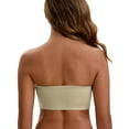 thumbnail image 3 of INSPIRE CHIC Women's Strapless Seamless Push Up Wirefree Padded Bandeau Non-Slip Silicone Tube Bras XL Beige, 3 of 4