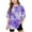18#Purple, variant on AUNVITO Girls Short Sleeve T shirt Kids Summer Oversized Printed Crew Neck Tops Casual Basic Tee 5-14Years