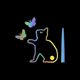 thumbnail image 3 of Lovely Cat and Butterfly Animal Car Sticker Funny Cat Moving Tail Waving Wiper Sticker Rear Window Wiper Decal Windshield Wiper Sticker Vinyl Decal fo, 3 of 5