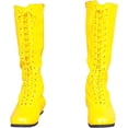 thumbnail image 3 of Pro Wrestling Lace-Up Boots and Coordinating Wristbands Yellow Large, 3 of 10