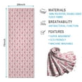 thumbnail image 2 of Light Pink Butterfly Pattern Hot Yoga Mat Towel Non Slip for Hot Yoga - Quick-Drying Yoga Mat Cover with 4 Corner Pockets with Travel Bag - Hot Yoga Towel Non Slip 74"x26", 2 of 6