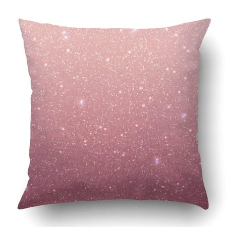 Pink Rose Throw Pillow WOPOP Rose gold glitter texture Rose sequins Pink sparkle pattern Pillowcase Throw Pillow Cover Case 20x20 inches ()
