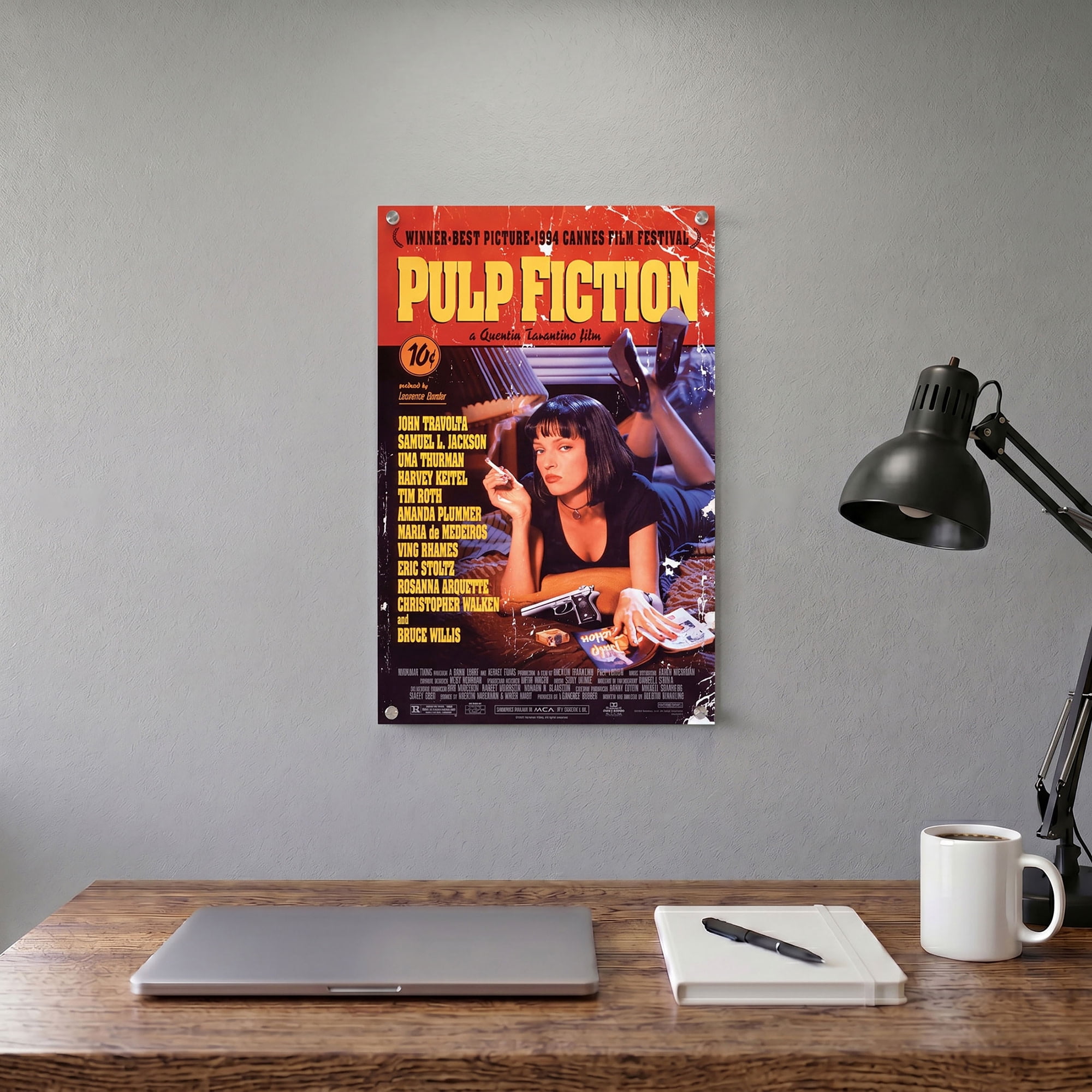 Pyramid America: Pulp Fiction: Movie Billing - 11x17 Poster Print - Cult Classic Film Artwork, Iconic Licensed Wall Decor, 90's Cinema Fan Collectible