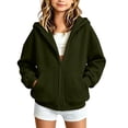 thumbnail image 2 of Children's Zip Up Hoodiesp Oversized Hooded Sweatshirt Kids Fashion Solid Color Long Sleeve With Pocket Warm Zipper For Girls And Boys, 2 of 9