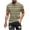 Army Green B, variant on WRKEKC T-Shirts for Men Striped Printed Crew Neck Short Sleeve Tops for Men Daily Casual Wear Gym Workouts and Outdoor Exercises