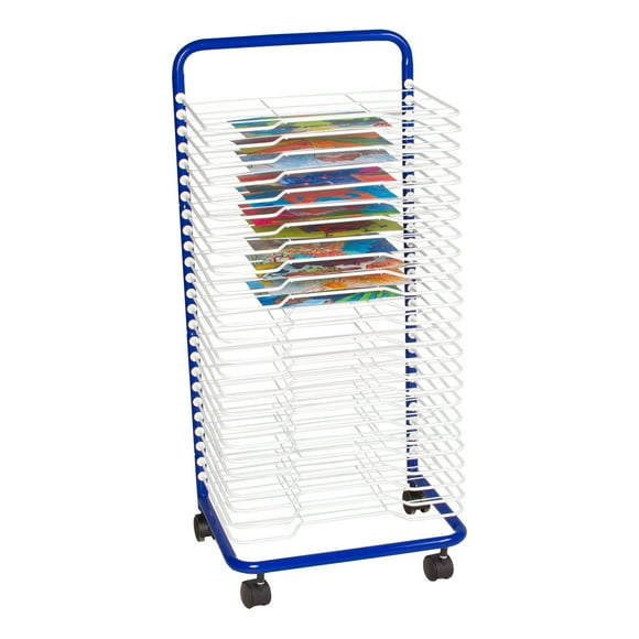 Sprogs Art Drying Rack, 17 1/2&quot; W x 14 1/2&quot; D x 38&quot; H, Blue/White, SPG-LED1027N-SO
