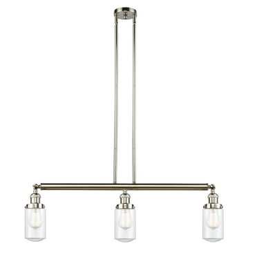 Innovations Lighting 213-S Dover Dover 3 Light 37" Wide Linear Chandelier - Nickel