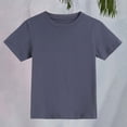 thumbnail image 5 of UACY Little Girls Boys Short Sleeve T-Shirt Cotton Solid Tees for Toddlers Solid Basic Cotton Crewneck Tee Workout Top Boys ﻿ (Dark Gray, 3-4 Years), 5 of 9